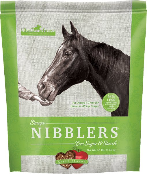 OMEGA FIELDS Omega Nibblers Low Sugar Starch Apple Flavor Chews