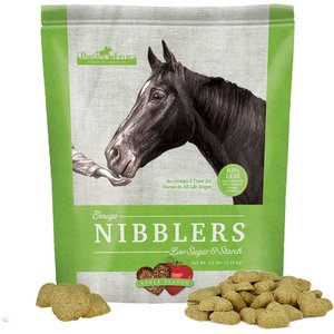 Omega Fields Omega Nibblers Low Sugar & Starch Apple Flavor Chews Horse Supplement, 3.5-lb bag