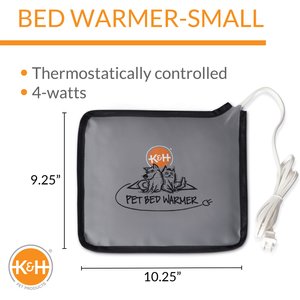 K&H Pet Products Cat & Dog Bed Warmer Gray, Small