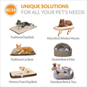 K&H Pet Products Cat & Dog Bed Warmer Gray, Small