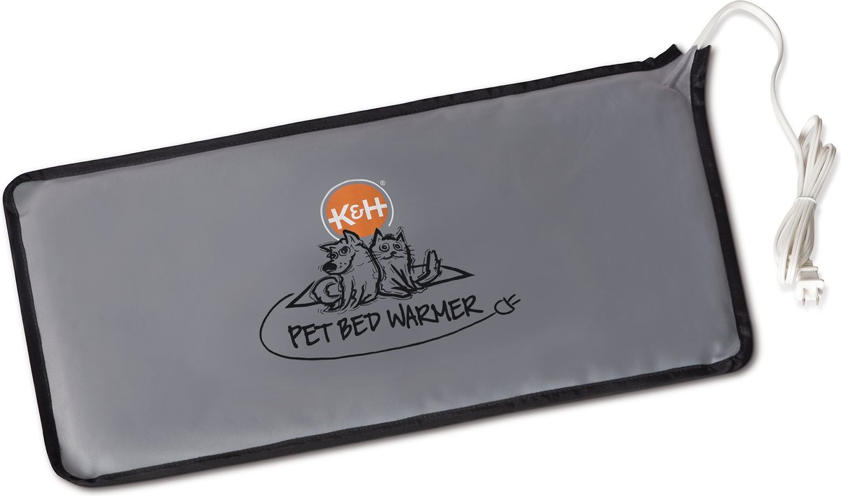 K&H PET PRODUCTS Cat & Dog Bed Warmer Gray, Large