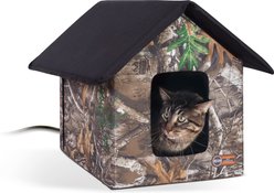 K&H Pet Products Outdoor Heated Kitty House Cat Shelter, Camo slide 1 of 7