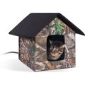K&H Pet Products Outdoor Heated Kitty House Cat Shelter, Camo