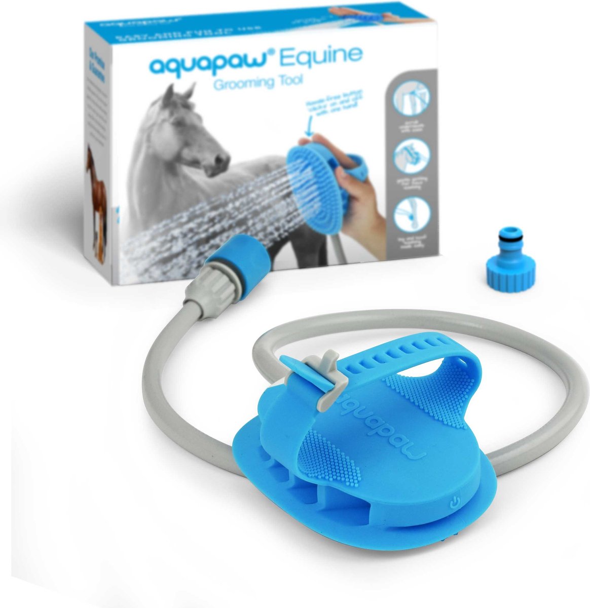 Aquapaw Equine Grooming Tool, Blue