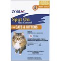 Zodiac Spot On Plus 4-Months Protection Flea Spot Treatment for Cats & Kittens, under 5-lbs, 4 doses