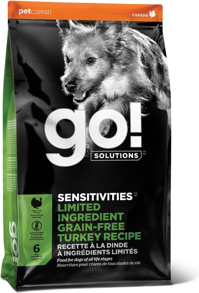 Go! Solutions SENSITIVITIES Limited Ingredient Turkey Grain-Free Dry Dog Food, 22-lb bag slide 1 of 10