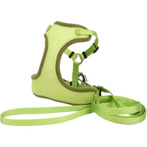 Comfort Soft Mesh Cat Harness & Leash, Lime, 11 to 14-in chest