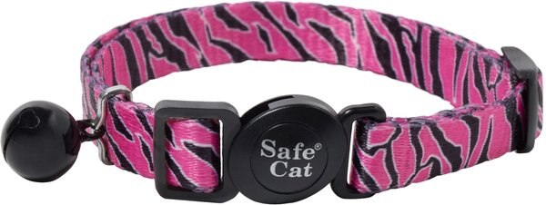 Safe Cat Fashion Adjustable Breakaway Cat Collar, Pink Zebra slide 1 of 2