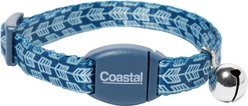 Safe Cat Adjustable Breakaway Magnetic Buckle Cat Collar, Grey Silver Arrows