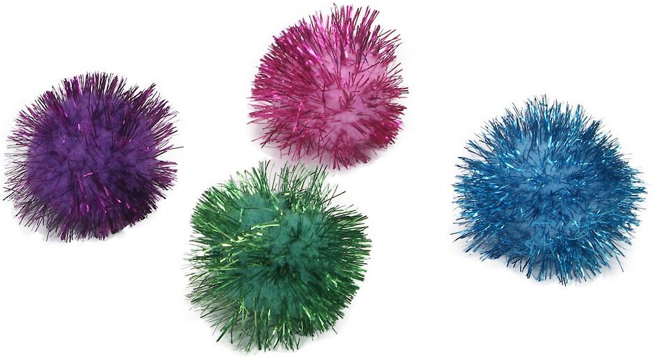 cat glitter pom pom balls