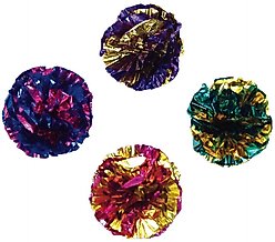 Turbo Krinkle Balls Cat Toy, 4 count