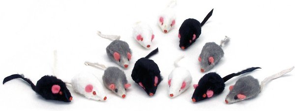 Turbo Assorted Mice Cat Toy, 12 count slide 1 of 2