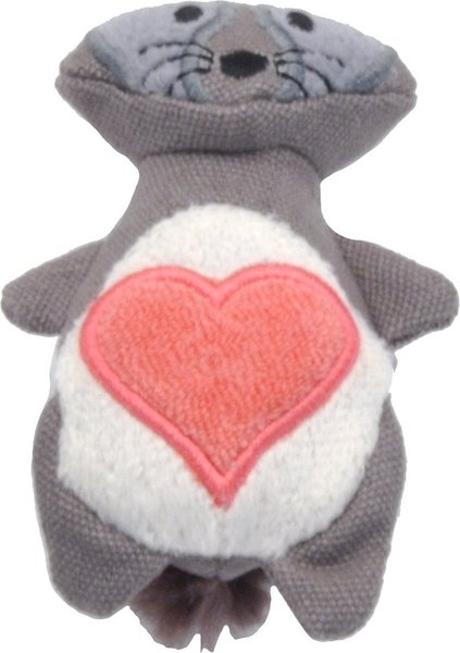 Turbo Scent Locker Heart Plush Animal Cat Toy & Catnip Spray, Raccoon slide 1 of 3