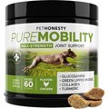 PetHonesty PureMobility Max-Strength Chicken Flavored Soft Chews Joint Supplement for Dogs, 60 count