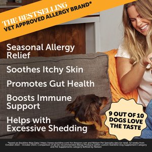 PetHonesty Allergy Skin Health Salmon Flavored Allergy & Itch Relief, Omega-3 Supplement for Dogs, 90 count