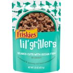 Friskies Lil' Grillers Seared Cuts With Ocean Fish In Gravy Wet Cat Food, 1.55-oz pouches, case of 16