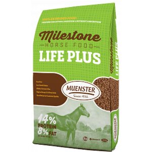 Milestone Life Plus High Fat, Low Starch Horse Feed, 40-lb bag