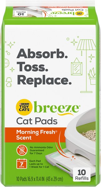 Tidy Cats Breeze Morning Fresh Scented Cat Pads, 10 count slide 1 of 12
