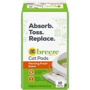 Tidy Cats Breeze Morning Fresh Scented Cat Pads, 10 count