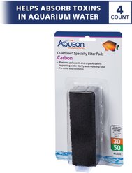 Aqueon QuietFlow 30/50 Carbon Reducing Specialty Aquarium Filter Pads slide 2 of 9