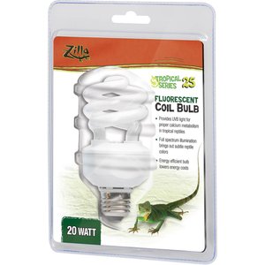 Zilla Fluorescent Coil Bulb Tropical, 20 Watts