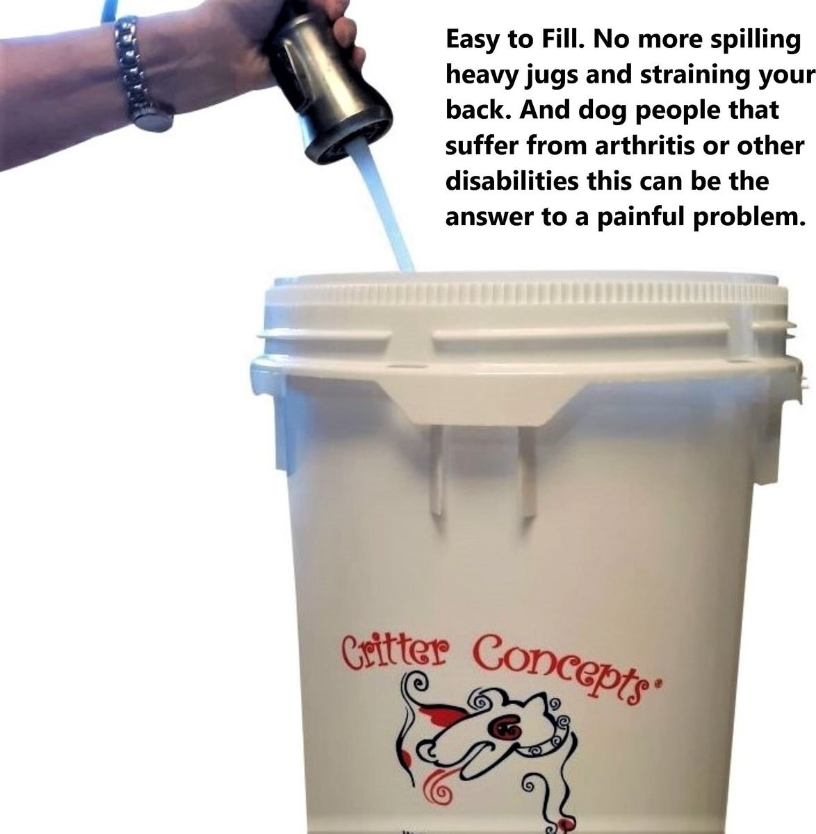 Critter concepts shop dog water dispenser