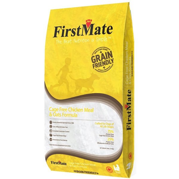 FIRSTMATE Grain Friendly Cage Free Chicken Meal & Oats Formula Dog Food