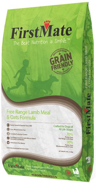 FirstMate Grain Friendly Free Range Lamb Meal & Oats Formula Dog Food, 25-lb bag slide 1 of 1