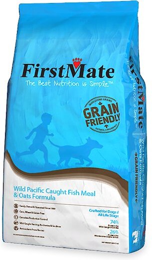 FirstMate Grain Friendly Wild Pacific Caught Fish Meal & Oats Formula Dog Food, 5-lb bag slide 1 of 1
