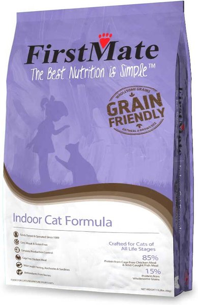 FirstMate Grain Friendly Indoor Cat Formula Cat Food, 13.2-lb bag slide 1 of 1