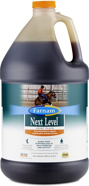 Farnam Next Level Joint Fluid Supplement, Supports Healthy Hip & Joint Function Horses & Dogs, 128-oz slide 1 of 7