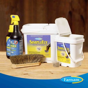 Farnam SimpliFly Feed-Thru Fly Control Pellets Horse Supplement, 10-lb bucket