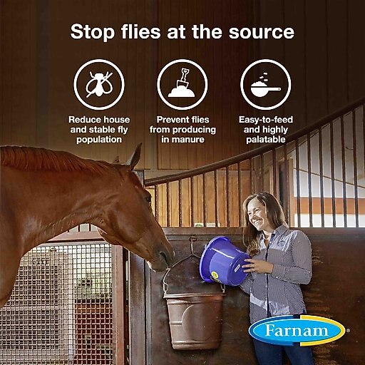 Farnam SimpliFly Feed-Thru Fly Control Pellets Horse Supplement, 20-lb bucket