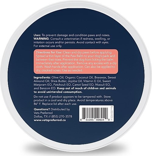 Vets Preferred Advanced Pad Protection Dog Paw Pad Wax, 2-oz can