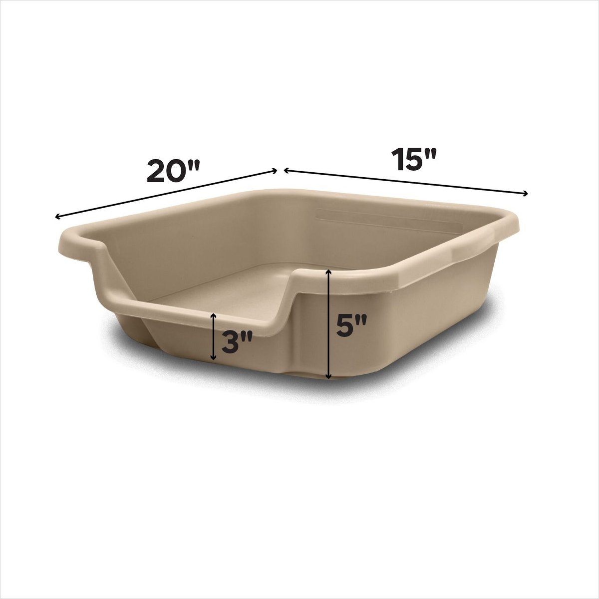 KITTYGOHERE Senior Cat Litter Box, Sand, Small