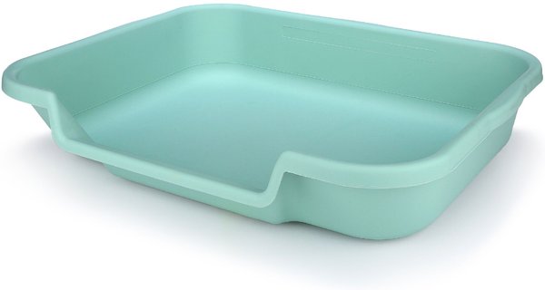 KITTYGOHERE Senior Cat Litter Box, Green, Large