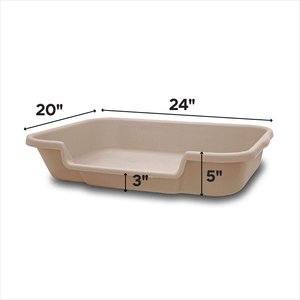 KittyGoHere Senior Cat Litter Box, Sand, Large