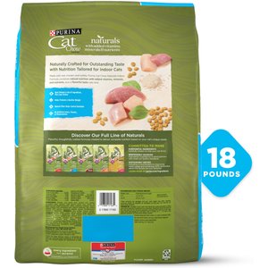 Cat Chow Naturals Indoor with Real Chicken & Turkey Dry Cat Food, 18-lb bag