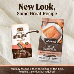 Merrick Limited Ingredient Diet Grain-Free Chicken-Free Real Salmon & Sweet Potato Recipe Dry Dog Food, 22-lb bag slide 2 of 8