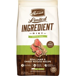 Merrick Limited Ingredient Diet Grain-Free Chicken-Free Real Lamb & Sweet Potato Recipe Dry Dog Food, 4-lb bag