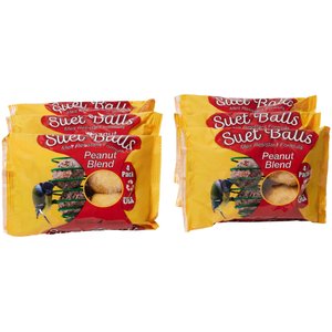 Wildlife Sciences Peanut Blend Suet Balls Wild Bird Food, 6 count