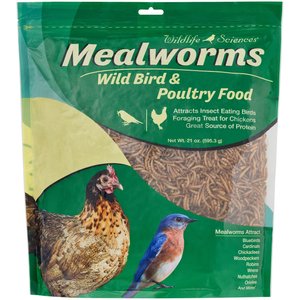 Wildlife Sciences Dried Mealworms, 21-oz bag