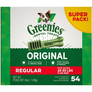 Greenies Regular Dental Dog Treats, 54 count