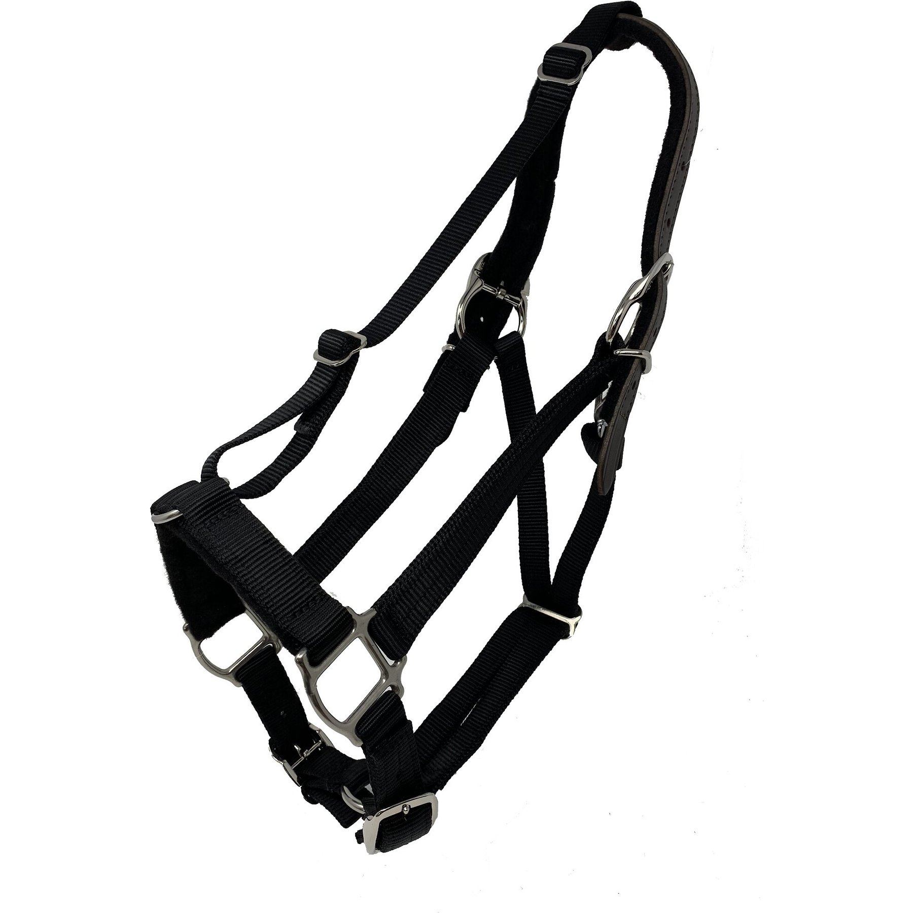 GG Equine Premium Breakaway Horse Halter, Black, Warmblood