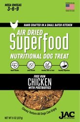 JAC Pet Nutrition Superfood Free Run Chicken Dehydrated Dog Treats, 8-oz bag