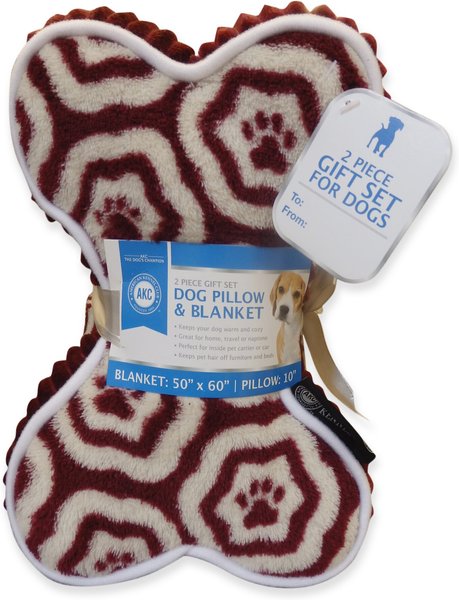 American Kennel Club AKC Paw Blanket & Dog Pillow, Red slide 1 of 3
