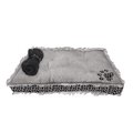 Dr. Gabby Wild Blanket & Leopard Print Dog Crate Mat, Gray, Small
