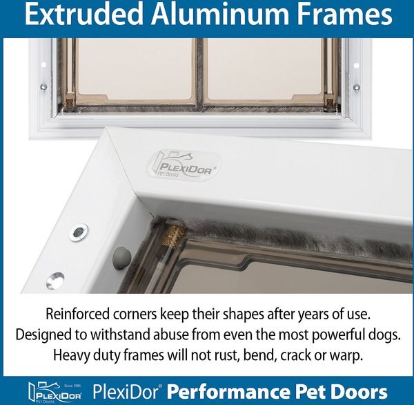 PlexiDor Performance Pet Doors Sliding Track Dog & Cat Door Flip Lock