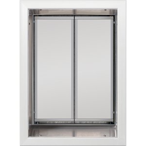 PlexiDor Performance Pet Doors Dog Door Wall Installation, White, X-Large