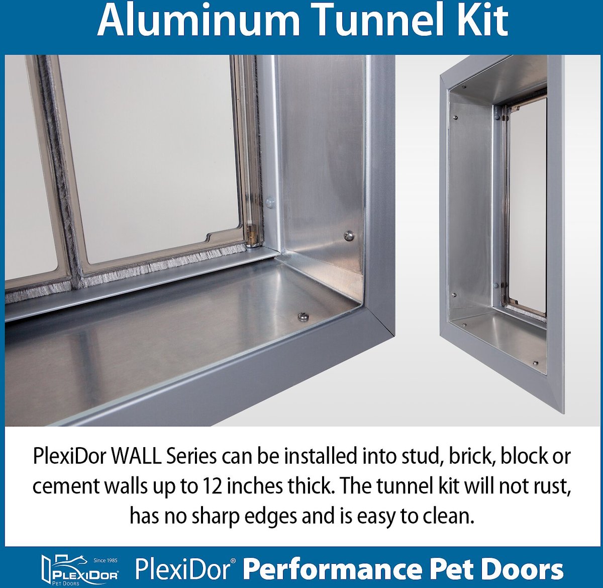 PLEXIDOR PERFORMANCE PET DOORS Dog Door Wall Installation, White, X